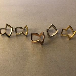 House of Harlow 1960 zig zag stack rings